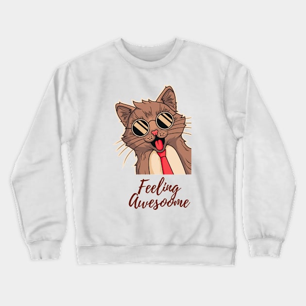 Awesome funny cute cat Crewneck Sweatshirt by Purrfect Shop